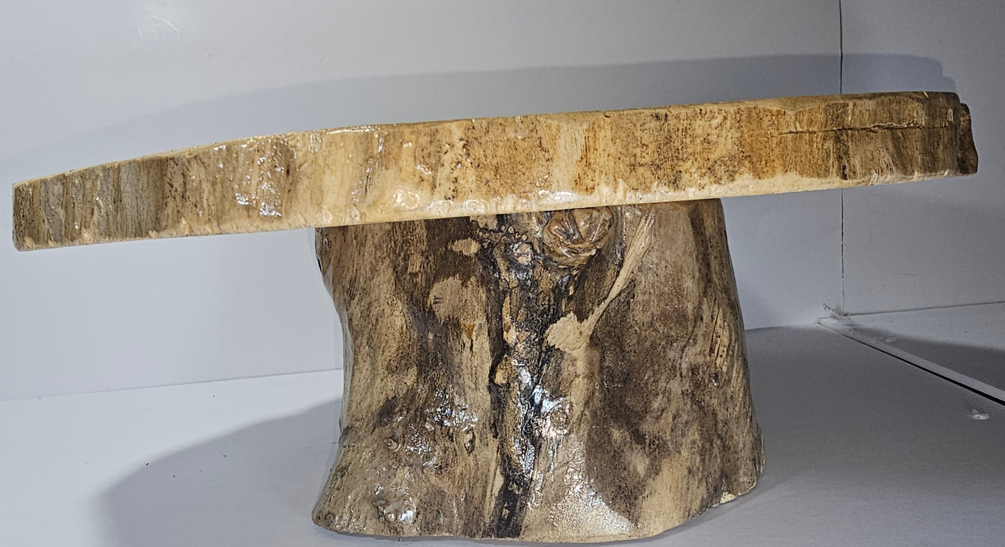 Two Tiered Live Edge Cupcake Stand (Box Elder)