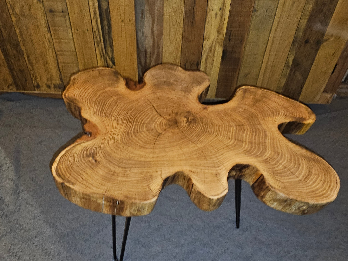 Live-Edge, End-Grain Unique Black Locust End/Side Table