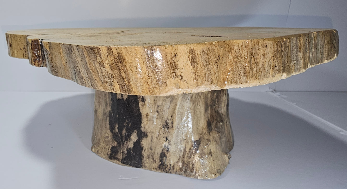 Two Tiered Live Edge Cupcake Stand (Box Elder)
