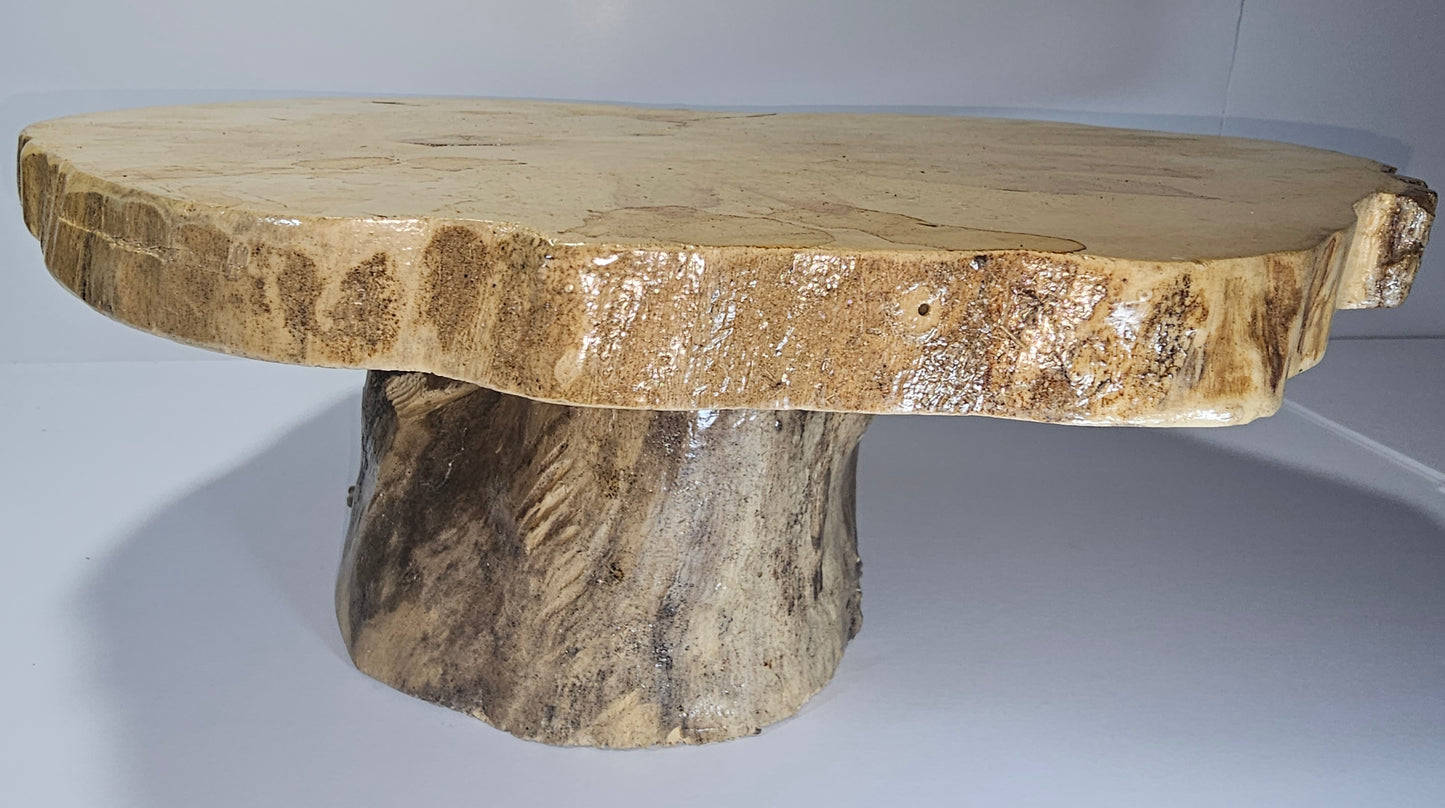 Two Tiered Live Edge Cupcake Stand (Box Elder)