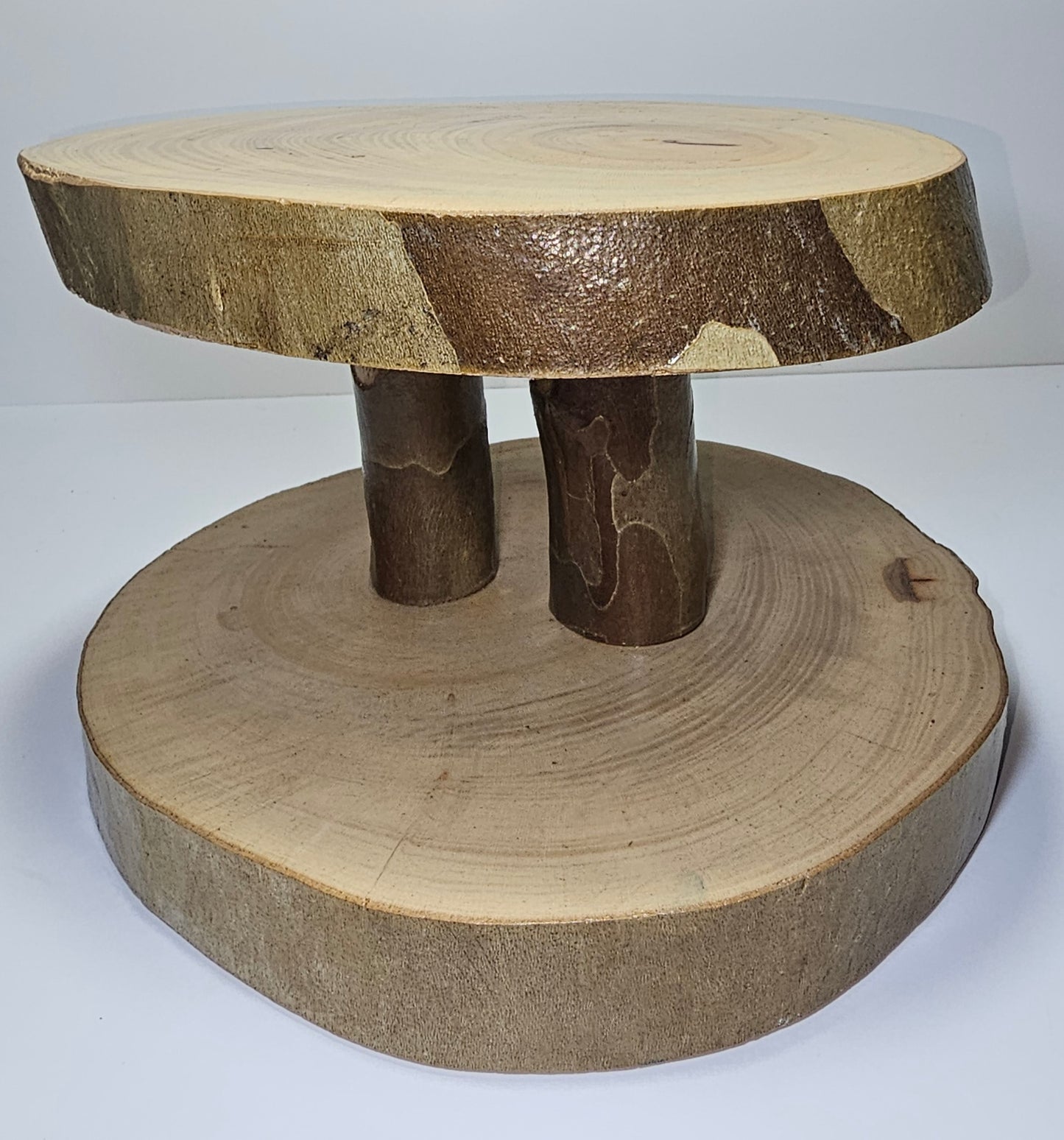 Two Tiered Sycamore Dessert & Appetizer Stand