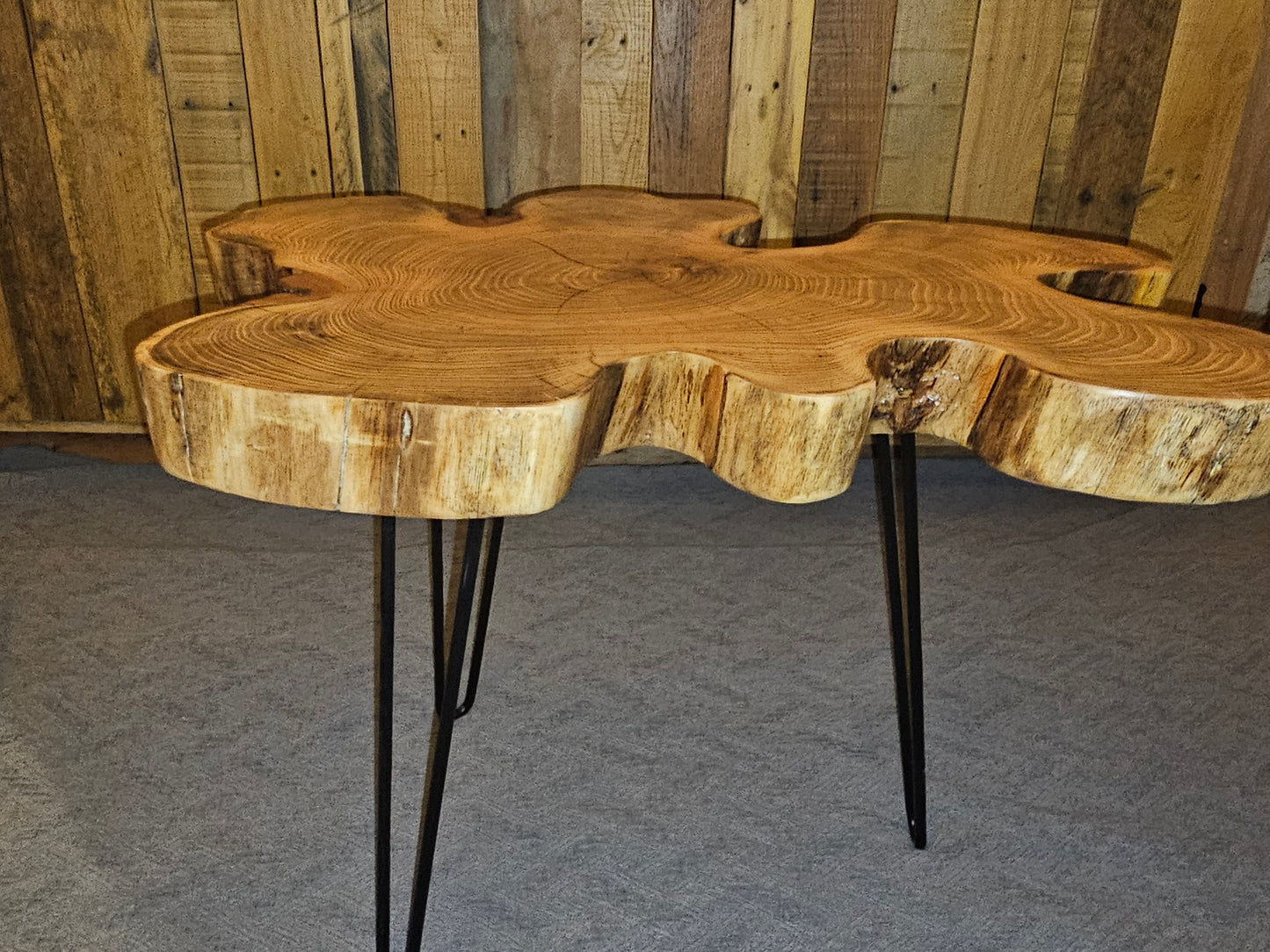 Live-Edge, End-Grain Unique Black Locust End/Side Table