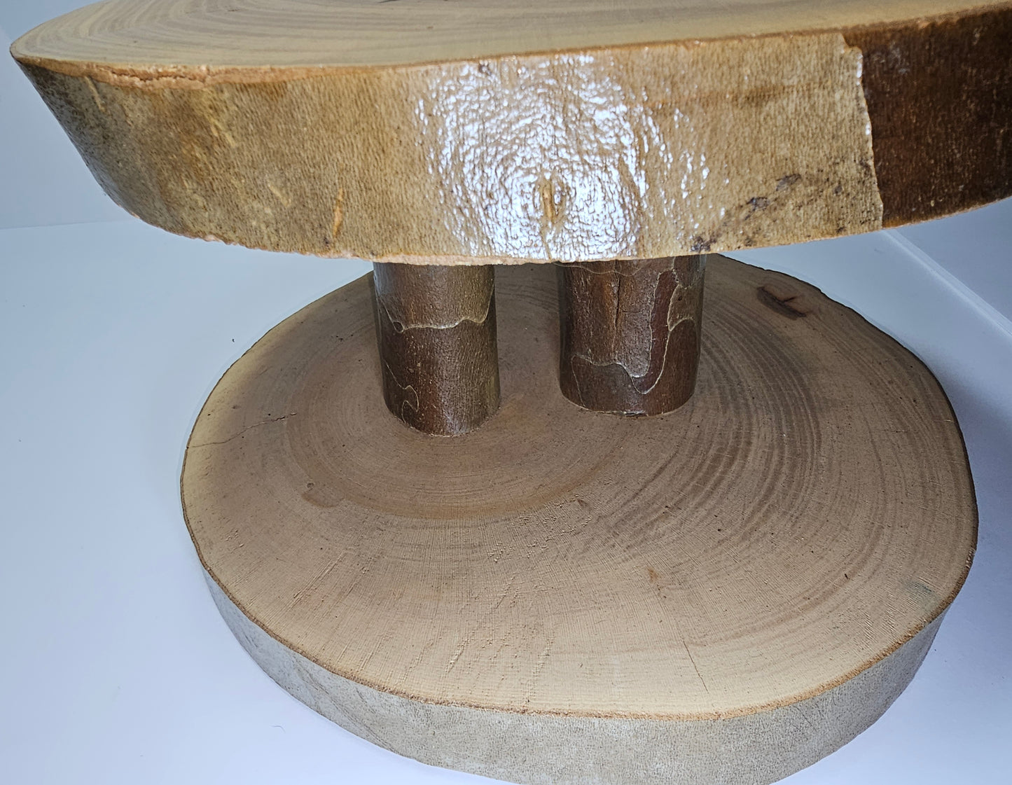 Two Tiered Sycamore Dessert & Appetizer Stand