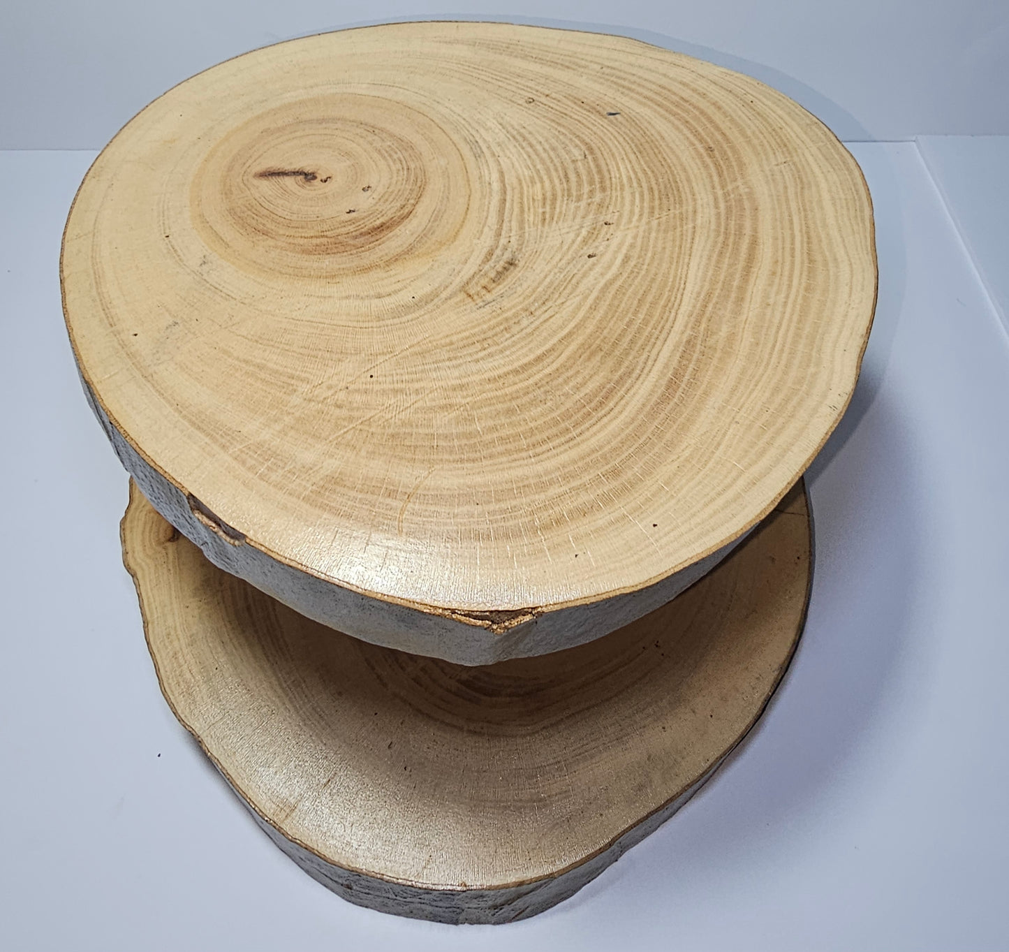 Two Tiered Sycamore Dessert & Appetizer Stand
