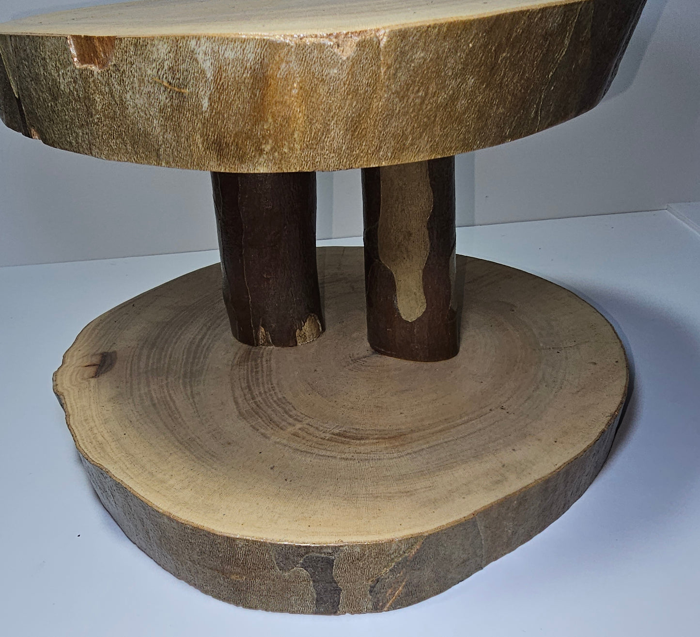Two Tiered Sycamore Dessert & Appetizer Stand